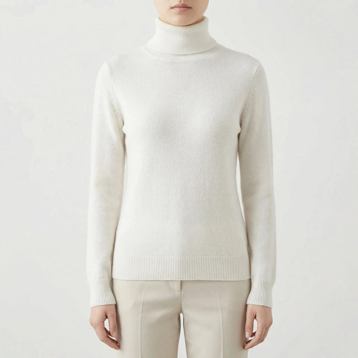 Neckova - Maglione a collo alto a maglia fine, vestibilità slim