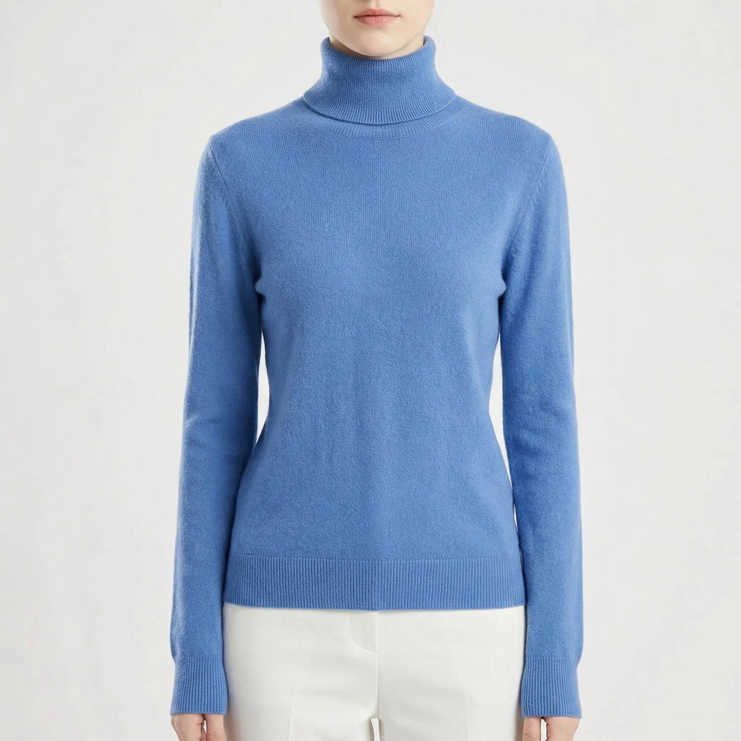 Neckova - Maglione a collo alto a maglia fine, vestibilità slim