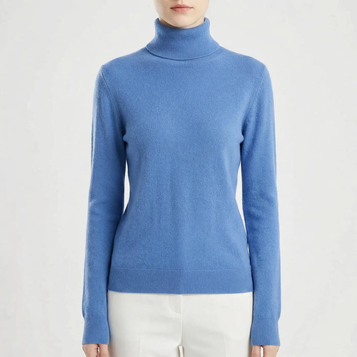 Neckova - Maglione a collo alto a maglia fine, vestibilità slim