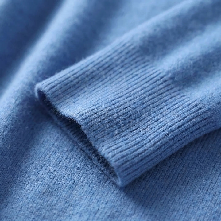 Neckova - Maglione a collo alto a maglia fine, vestibilità slim