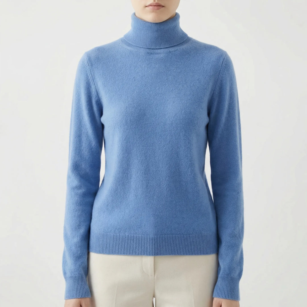 Neckova - Maglione a collo alto a maglia fine, vestibilità slim