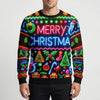 Maglione Natalizio Grafico Neon per Uomo