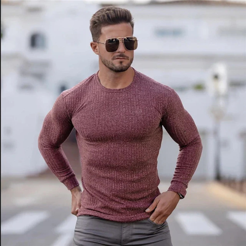 Maglione in Lana Simile Fine Fine Stile Elegante Casual