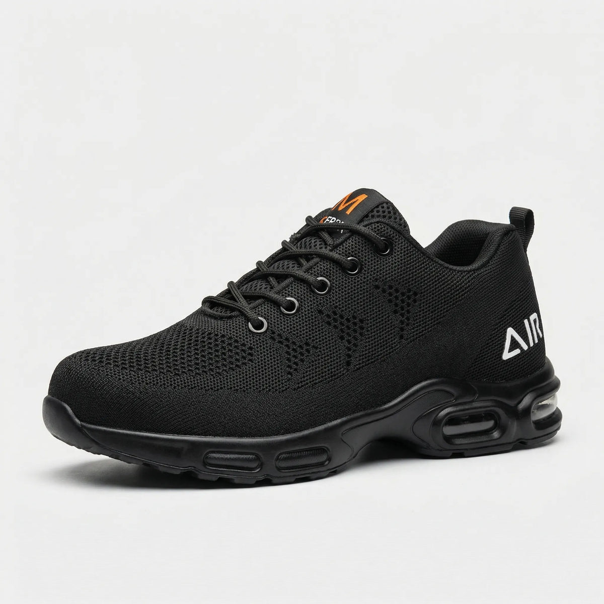 Scarpa di Sicurezza Leggera Nera con Lacci