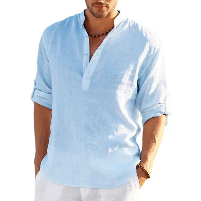 Sander – Camicia estiva in lino da uomo