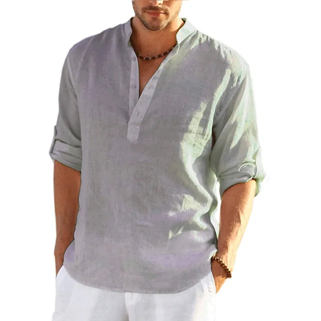 Sander – Camicia estiva in lino da uomo