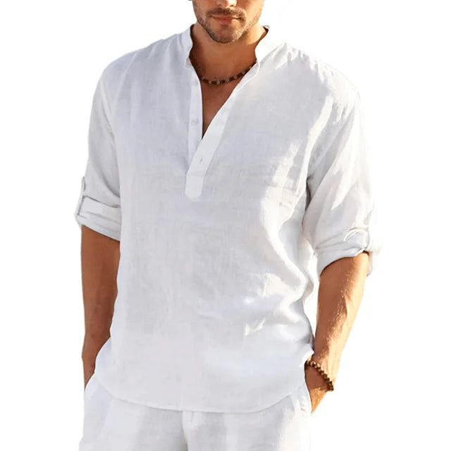 Sander – Camicia estiva in lino da uomo
