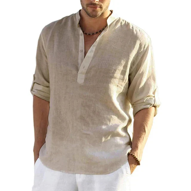 Sander – Camicia estiva in lino da uomo