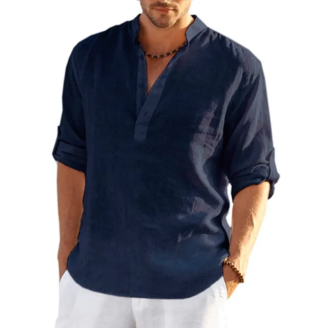 Sander – Camicia estiva in lino da uomo