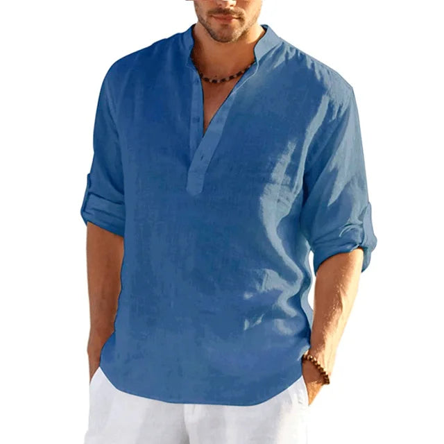 Sander – Camicia estiva in lino da uomo