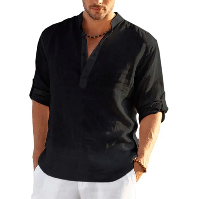 Sander – Camicia estiva in lino da uomo
