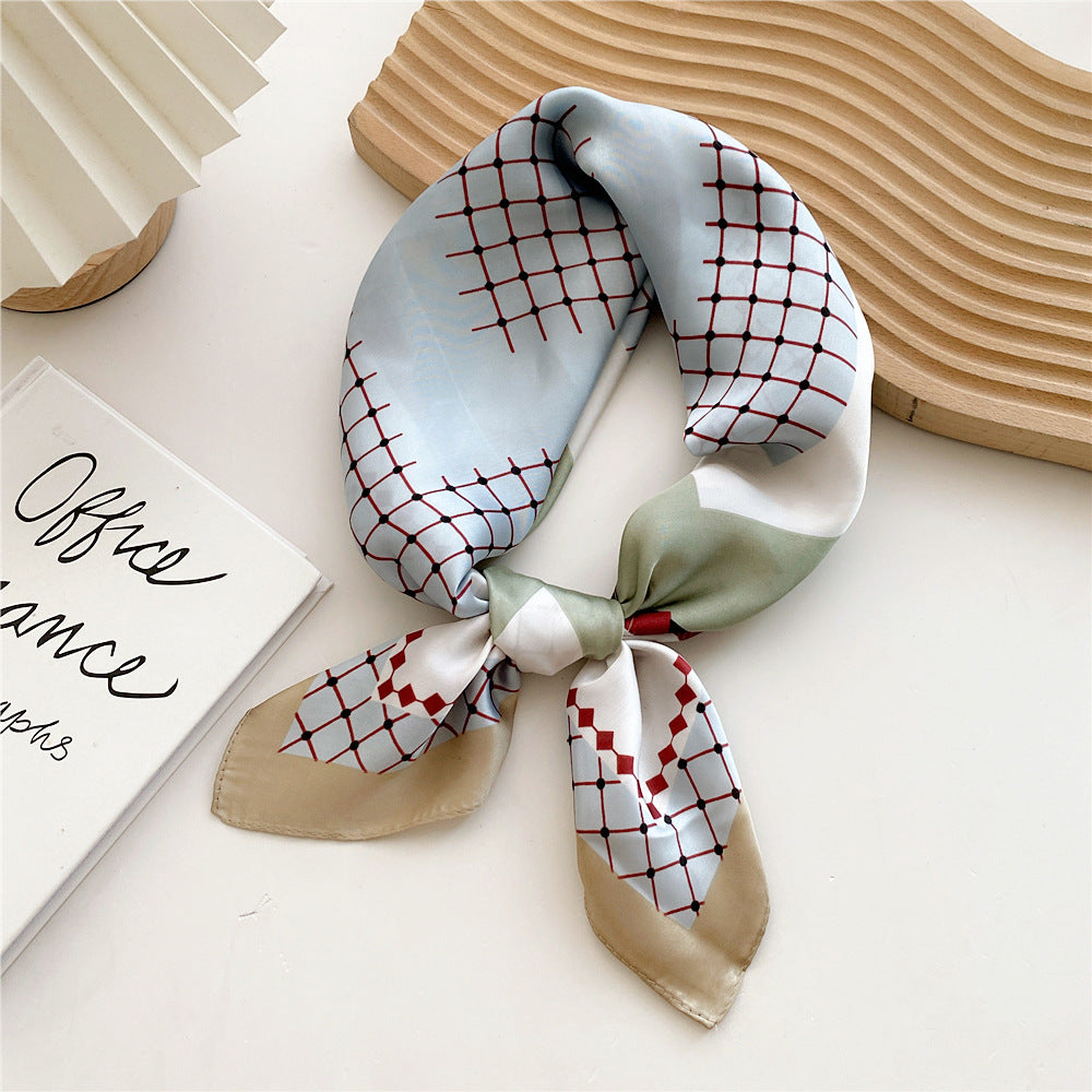 Foulard Stampato in Satin da Donna
