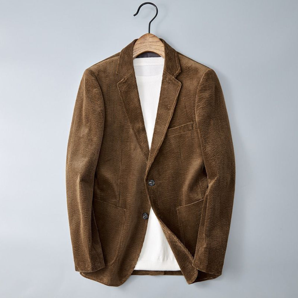 Giacca smart casual in velluto a coste dal taglio strutturato