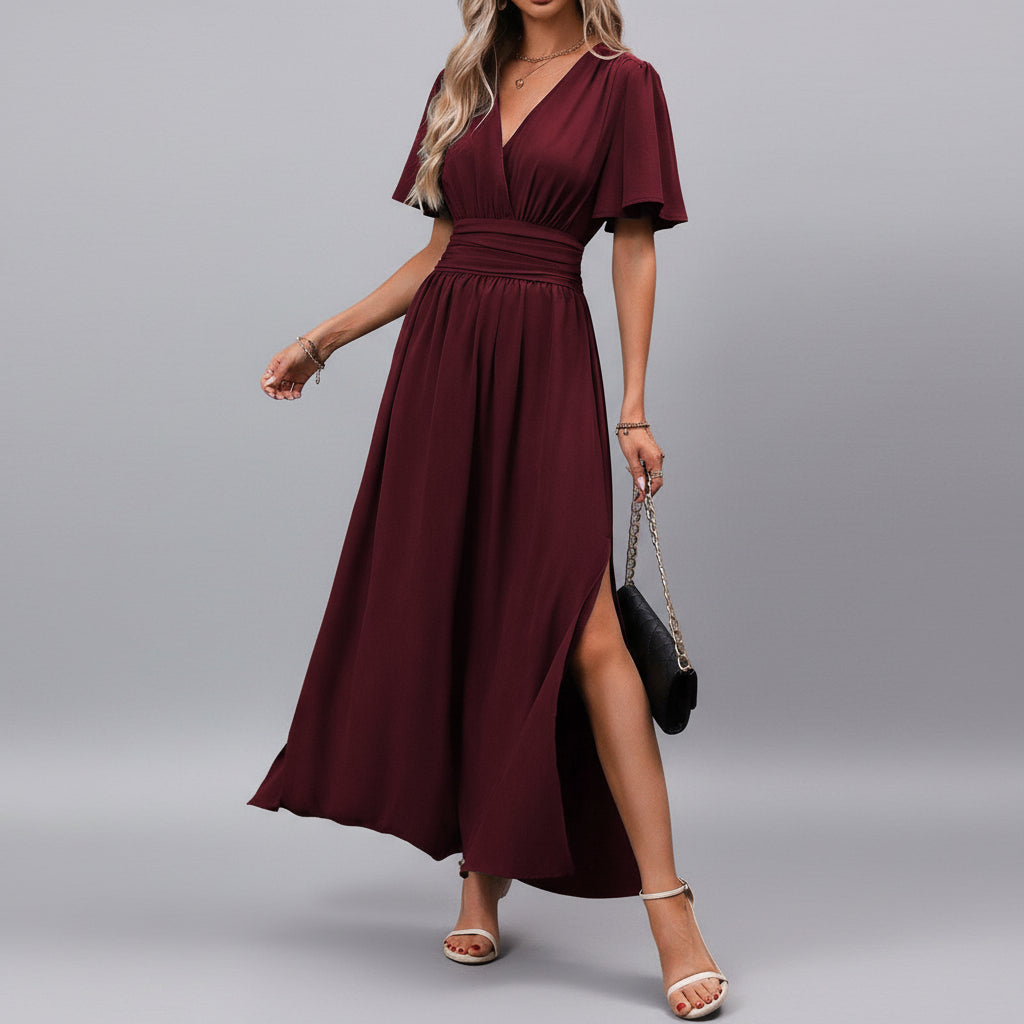 Abito Maxi Elegante da Donna con Scollo a V