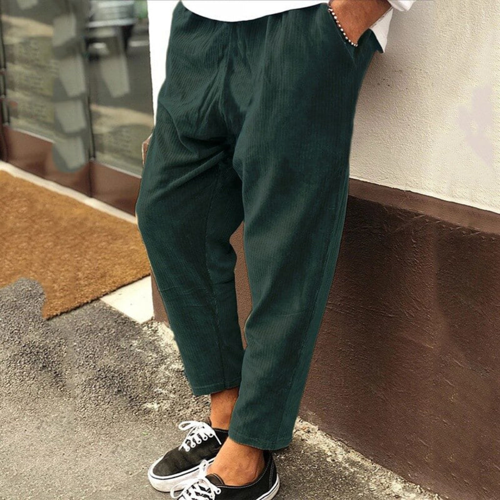 Pantaloni in Corduroy Fit Sciolto per Uomini