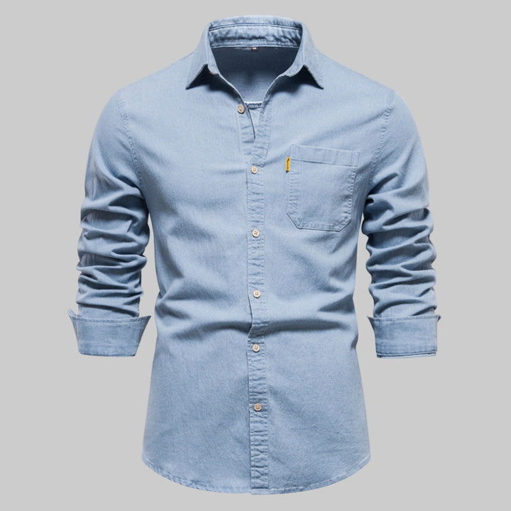 Camicia in Denim a Manica Lunga da Uomo