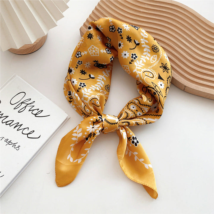 Foulard Stampato in Satin da Donna