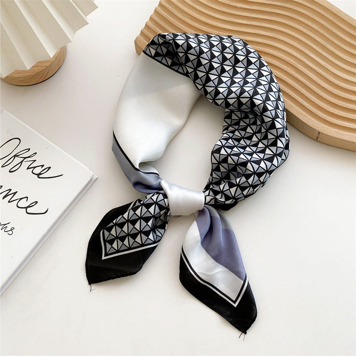 Foulard Stampato in Satin da Donna