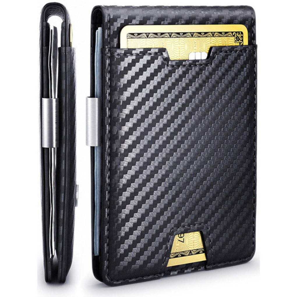 Portafoglio Slim RFID con Clip per Soldi