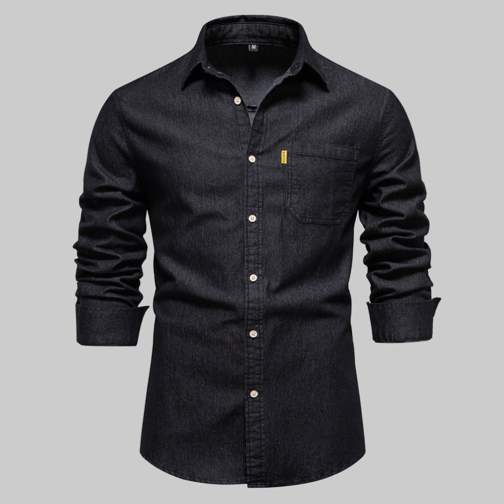 Camicia in Denim a Manica Lunga da Uomo