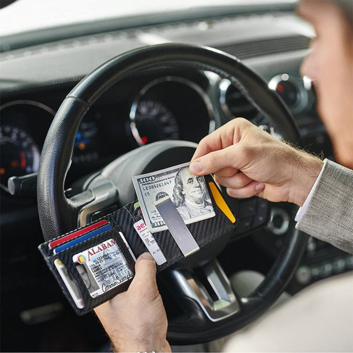 Portafoglio Slim RFID con Clip per Soldi