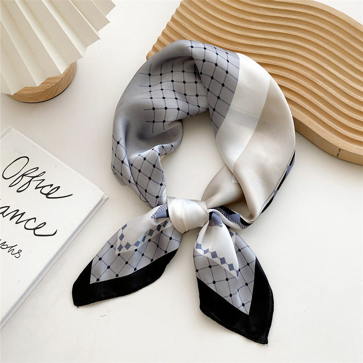 Foulard Stampato in Satin da Donna
