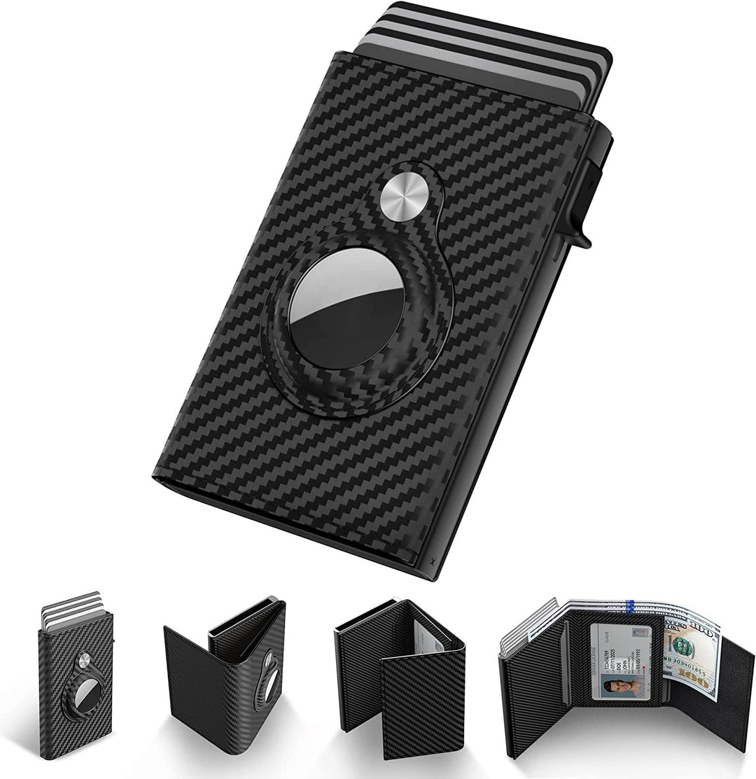 Portafoglio Slim Bifold Compatibile con AirTag