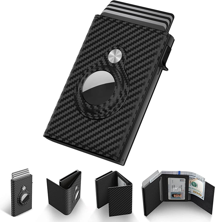 Portafoglio Slim Bifold Compatibile con AirTag