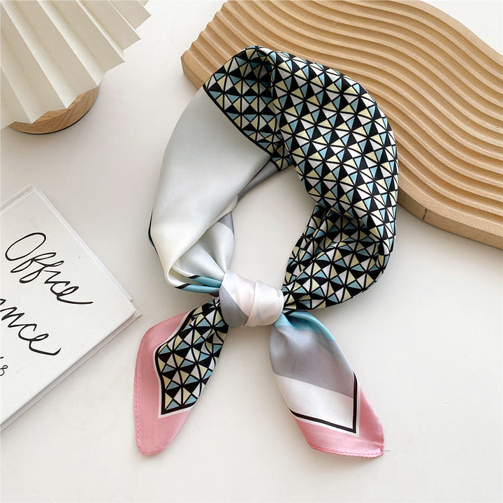 Foulard Stampato in Satin da Donna