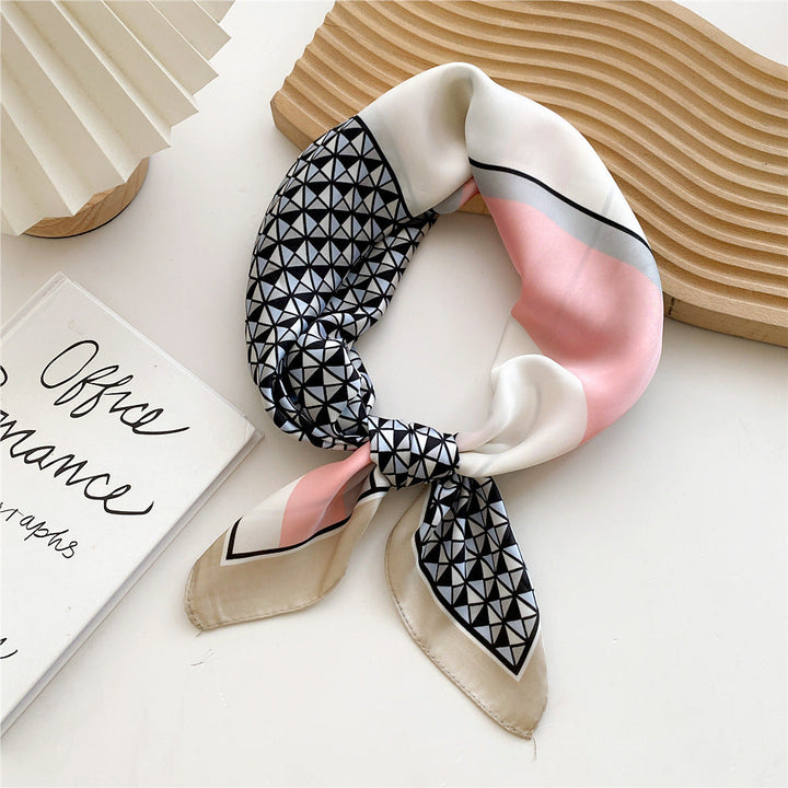 Foulard Stampato in Satin da Donna