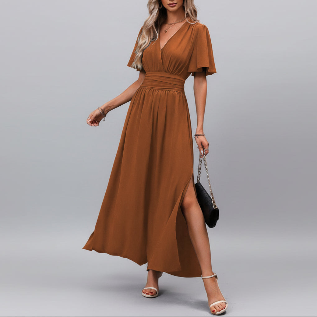 Abito Maxi Elegante da Donna con Scollo a V