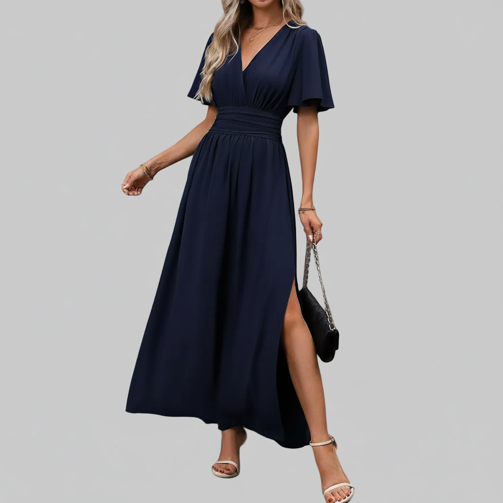 Abito Maxi Elegante da Donna con Scollo a V