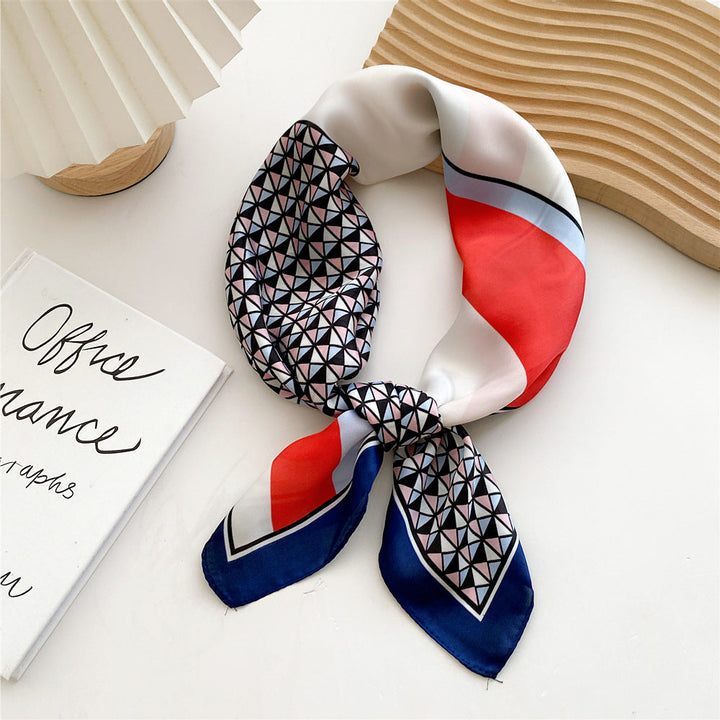 Foulard Stampato in Satin da Donna