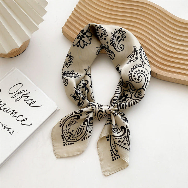 Foulard Stampato in Satin da Donna