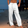 Pantaloni in lino dalla vestibilità comoda con coulisse