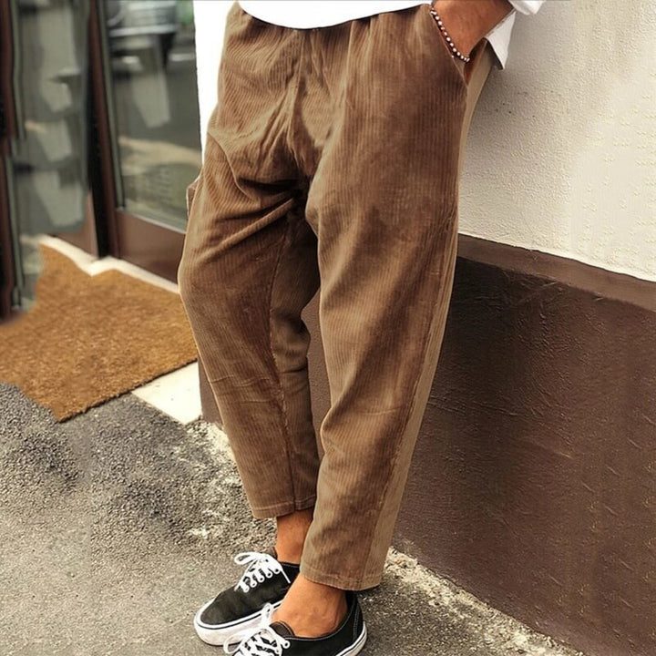 Pantaloni in Corduroy Fit Sciolto per Uomini