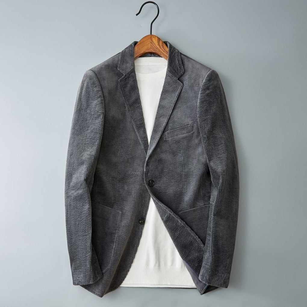 Giacca smart casual in velluto a coste dal taglio strutturato