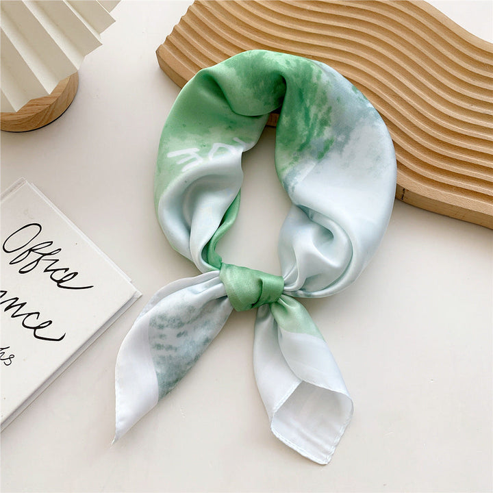 Foulard Stampato in Satin da Donna