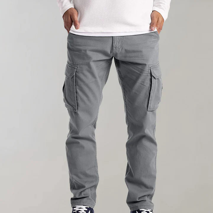 Pantaloni cargo casual in cotone da uomo
