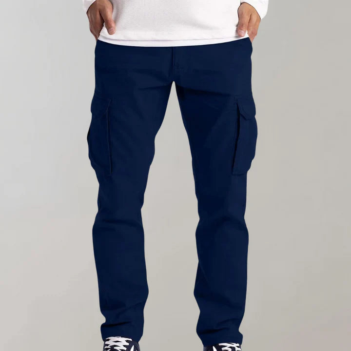 Pantaloni cargo casual in cotone da uomo