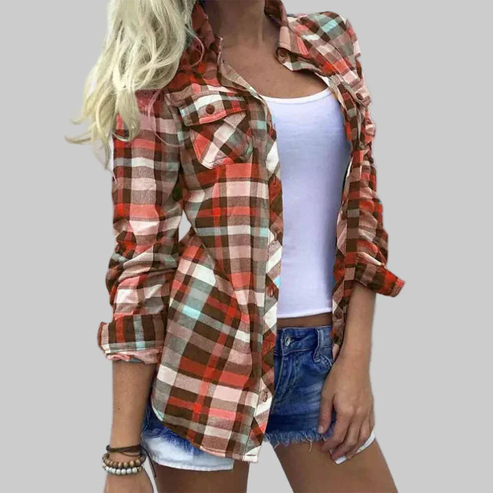 Blusa da Donna con Design a Quadri Timeless
