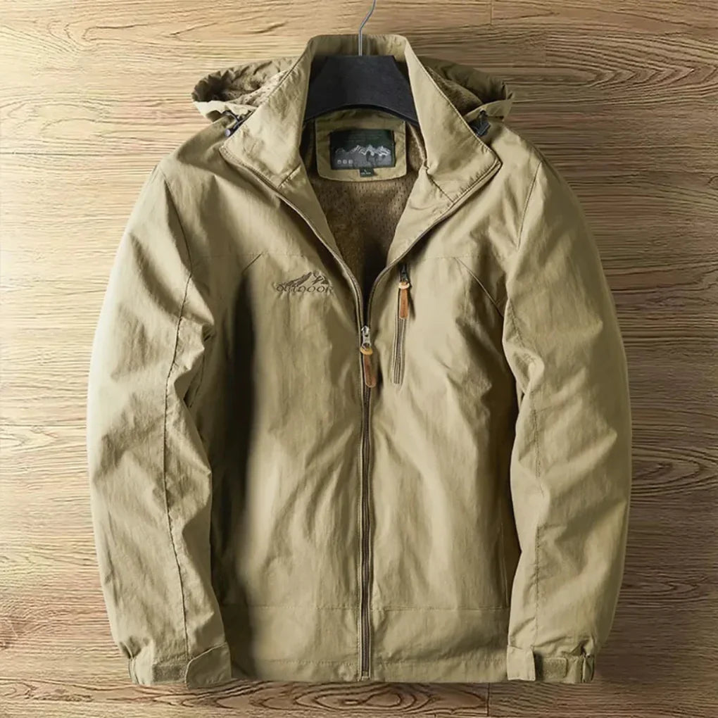 Giacca Outdoor Impermeabile e Traspirante da Uomo con Cappuccio