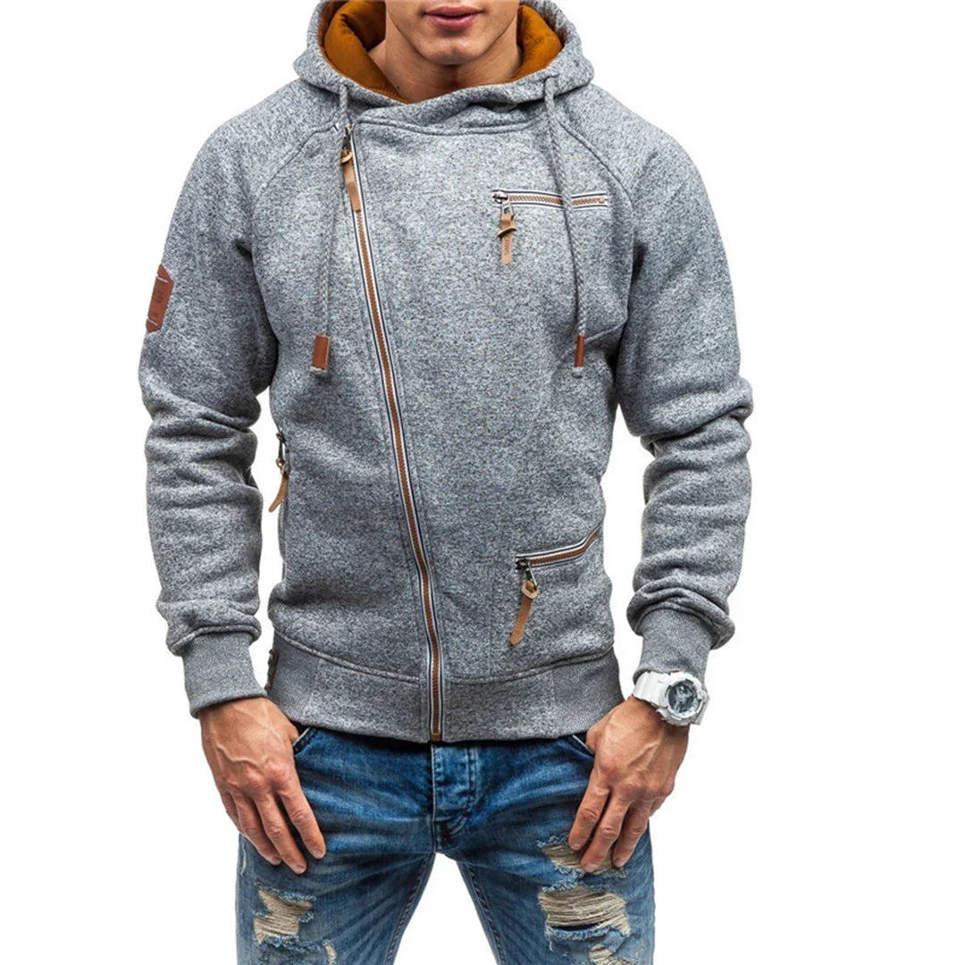 Murie – Felpa in pile con cappuccio e tasche da uomo