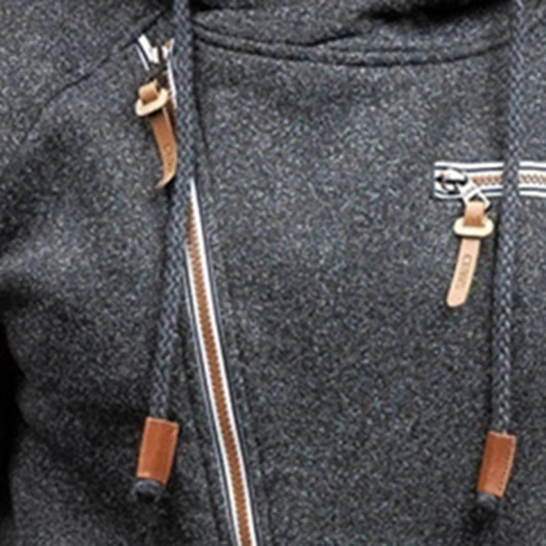 Murie – Felpa in pile con cappuccio e tasche da uomo