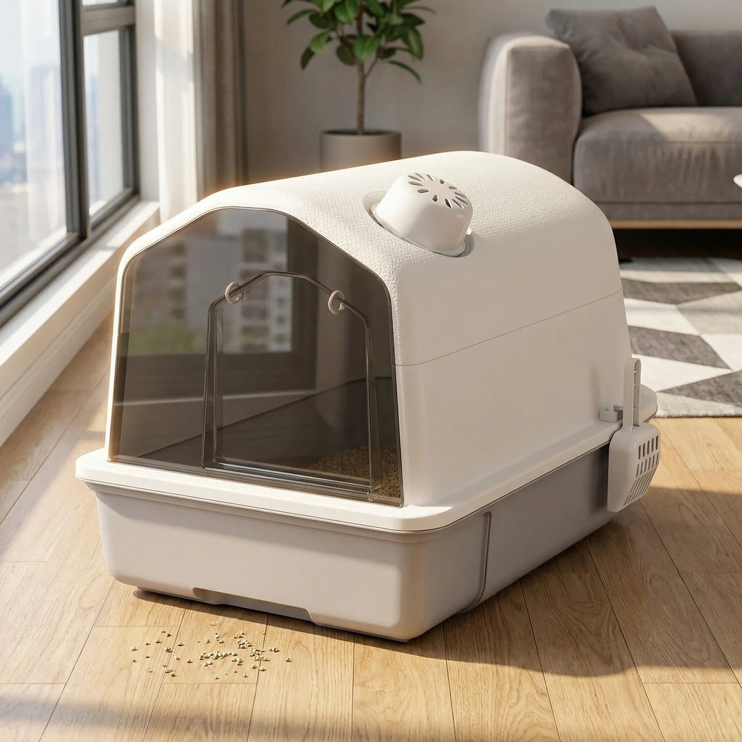 Pawvault - Lettiera per gatti XL completamente chiusa