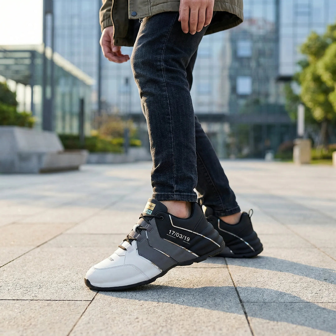 Paxuro - Sneaker sportiva bassa con lacci