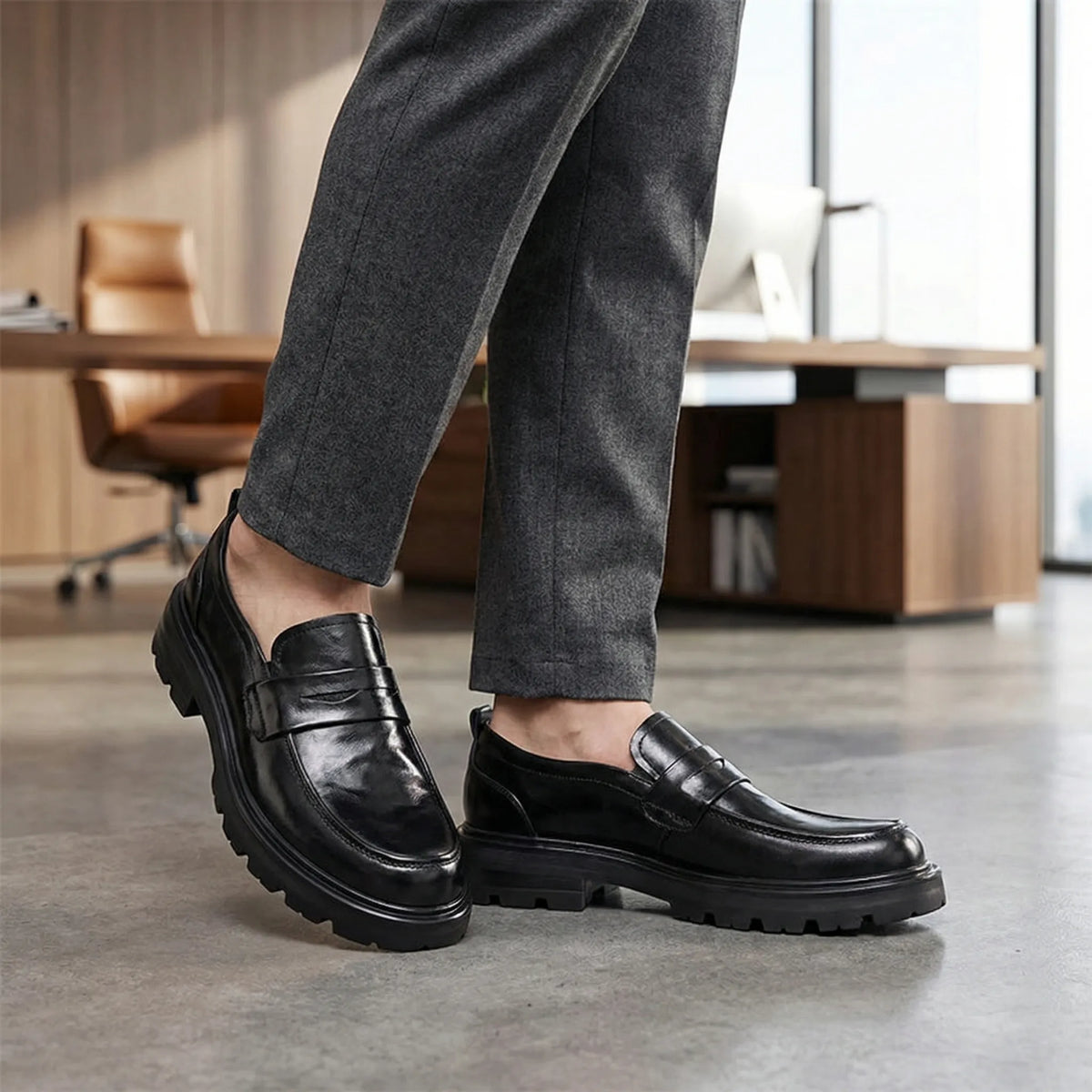 Moc-Toe Penny Strap Slip-On Loafer per Uomini