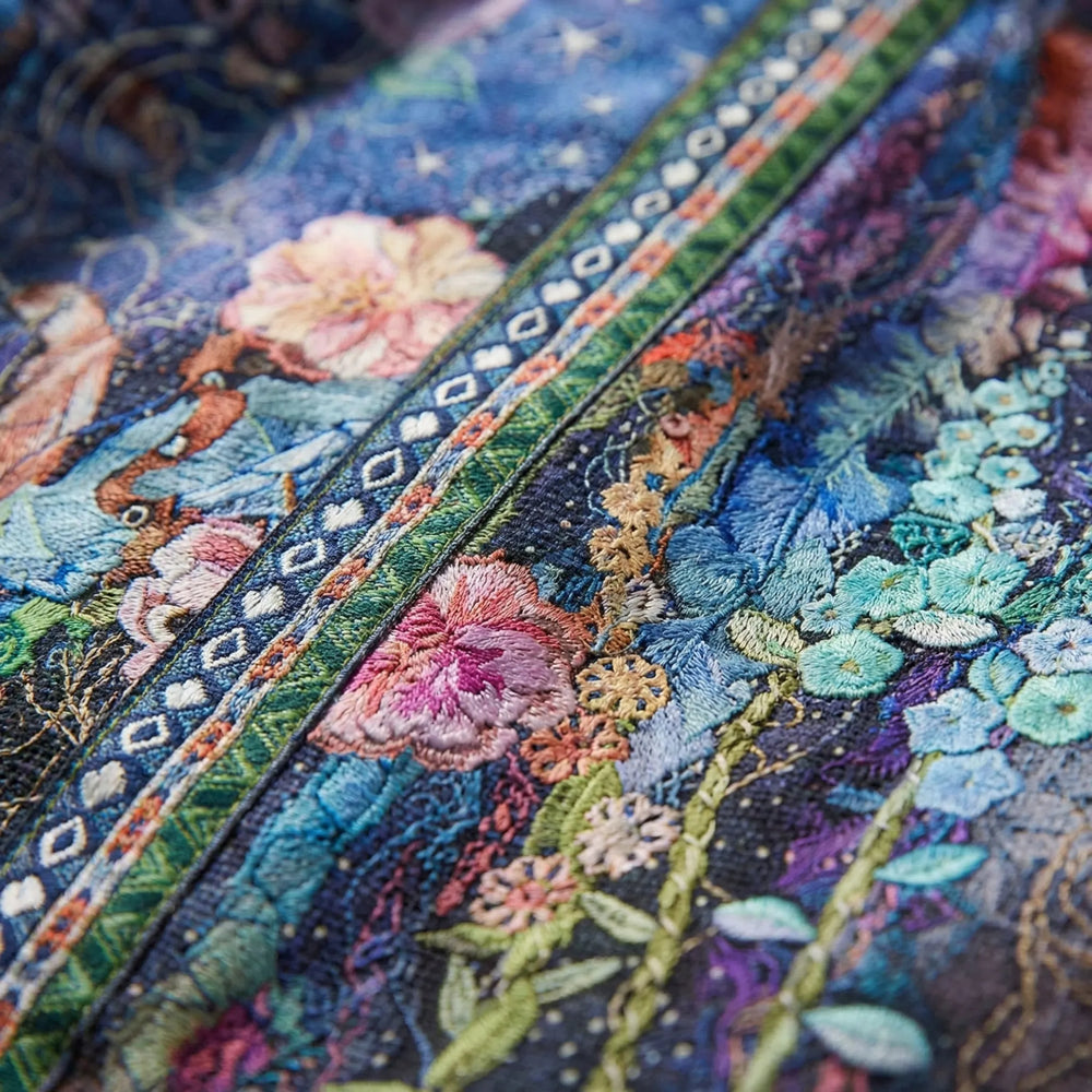 Petalvex - Cardigan aperto sul davanti con stampa floreale