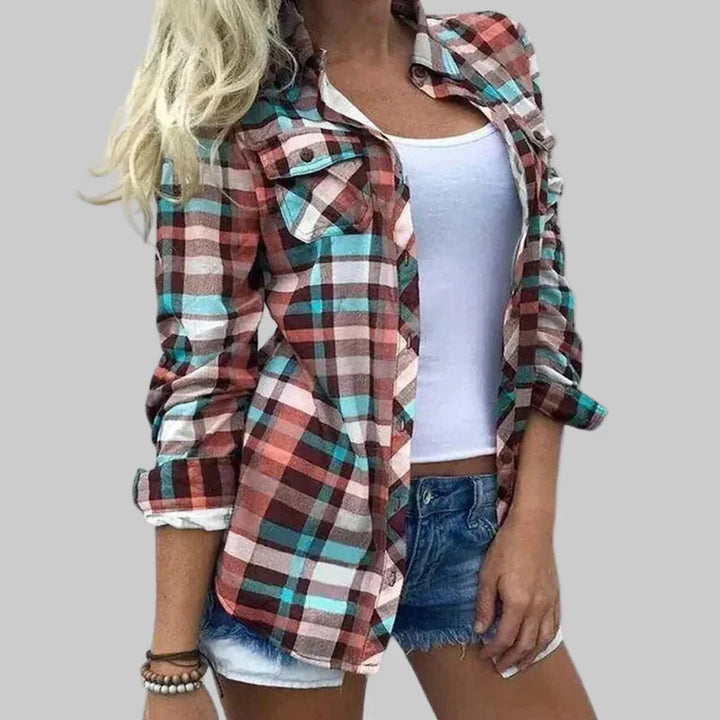 Blusa da Donna con Design a Quadri Timeless