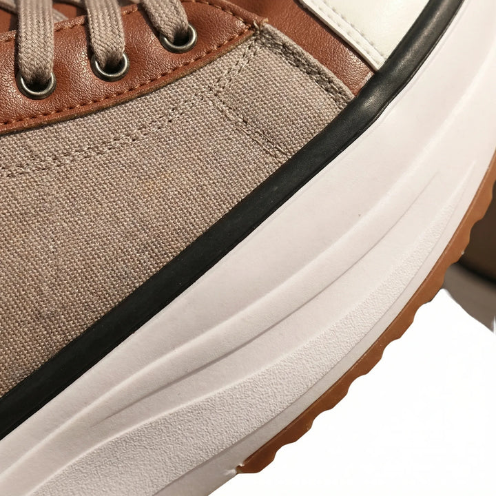 Platavy - Sneakers con plateau e lacci da donna